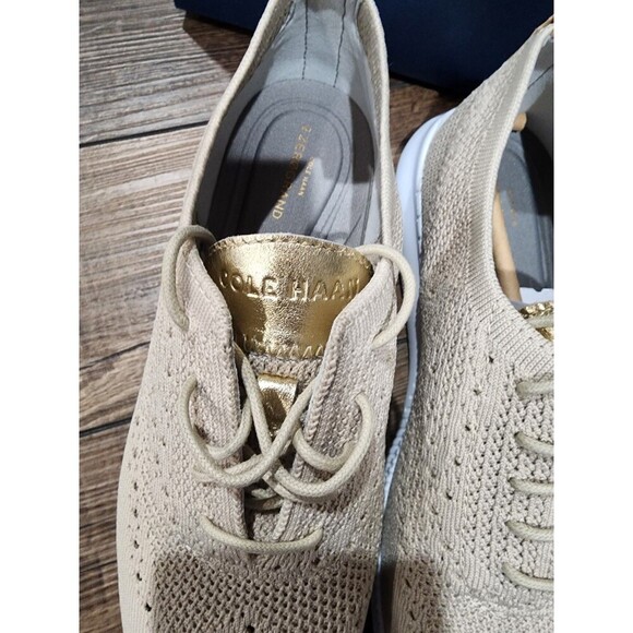 Cole Haan 2 Zerogrand Stitchlite Oxford Perforated Lace Up Womens Rye Knit Sz 10 - Picture 7 of 8